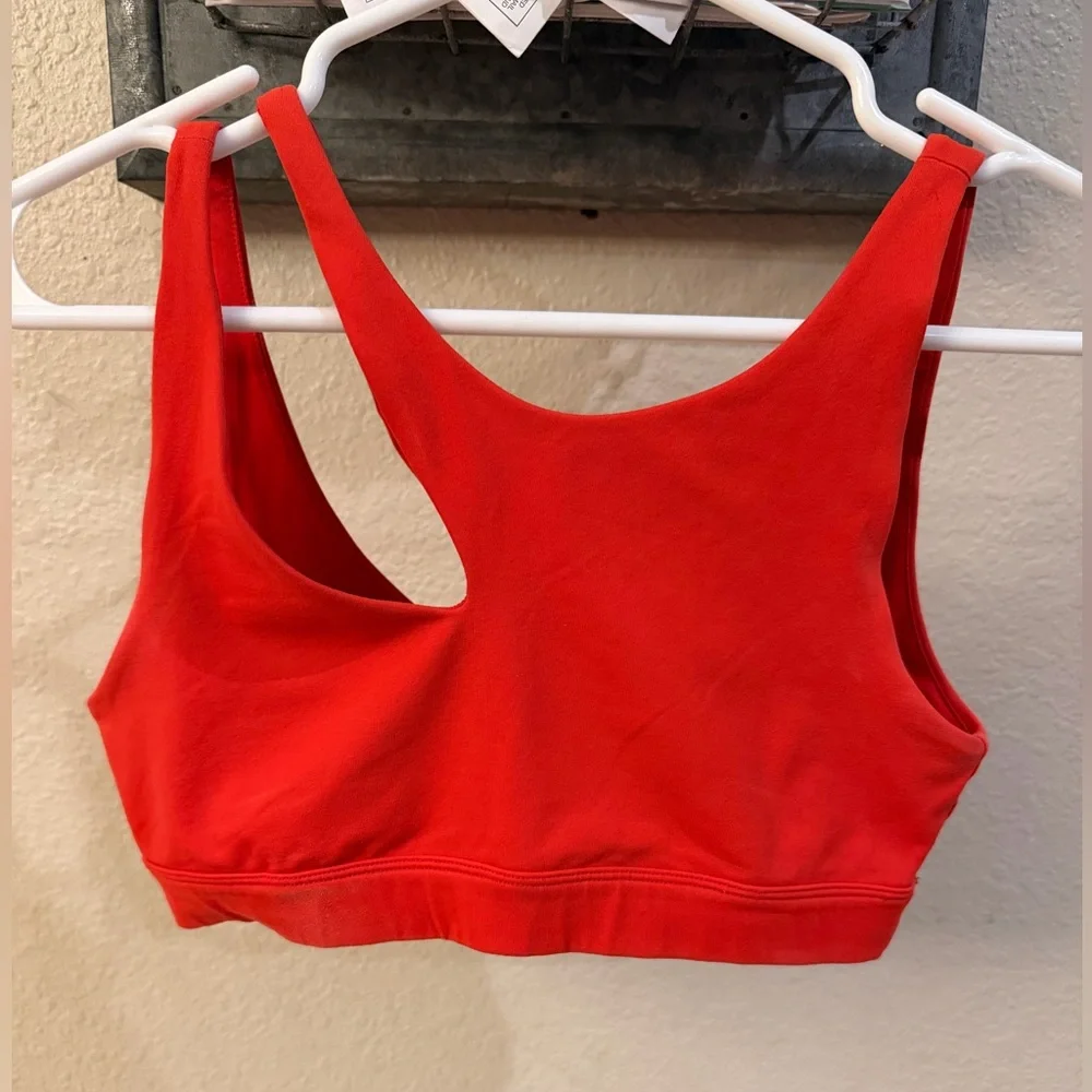 Alo Yoga Wild Thing Sports Bra in Cherry Red - Picture 3 of 6